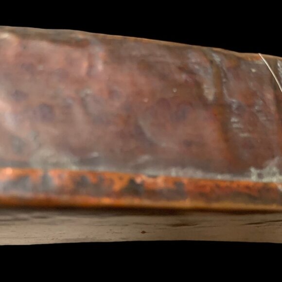 19th Century ANTIQUE ARTS & CRAFTS HAMMERED COPPER OVAL MIRROR England - Picture 9 of 9